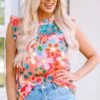 Love Bug Colorful Floral Top -Layer Outfit 41121012547816 1