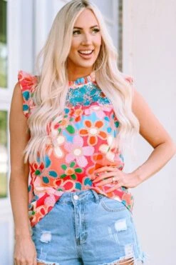 Love Bug Colorful Floral Top