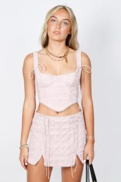 FOR LOVE & LEMONS | Aubrey Mini Skirt - Pink -Layer Outfit 41203232375068 3