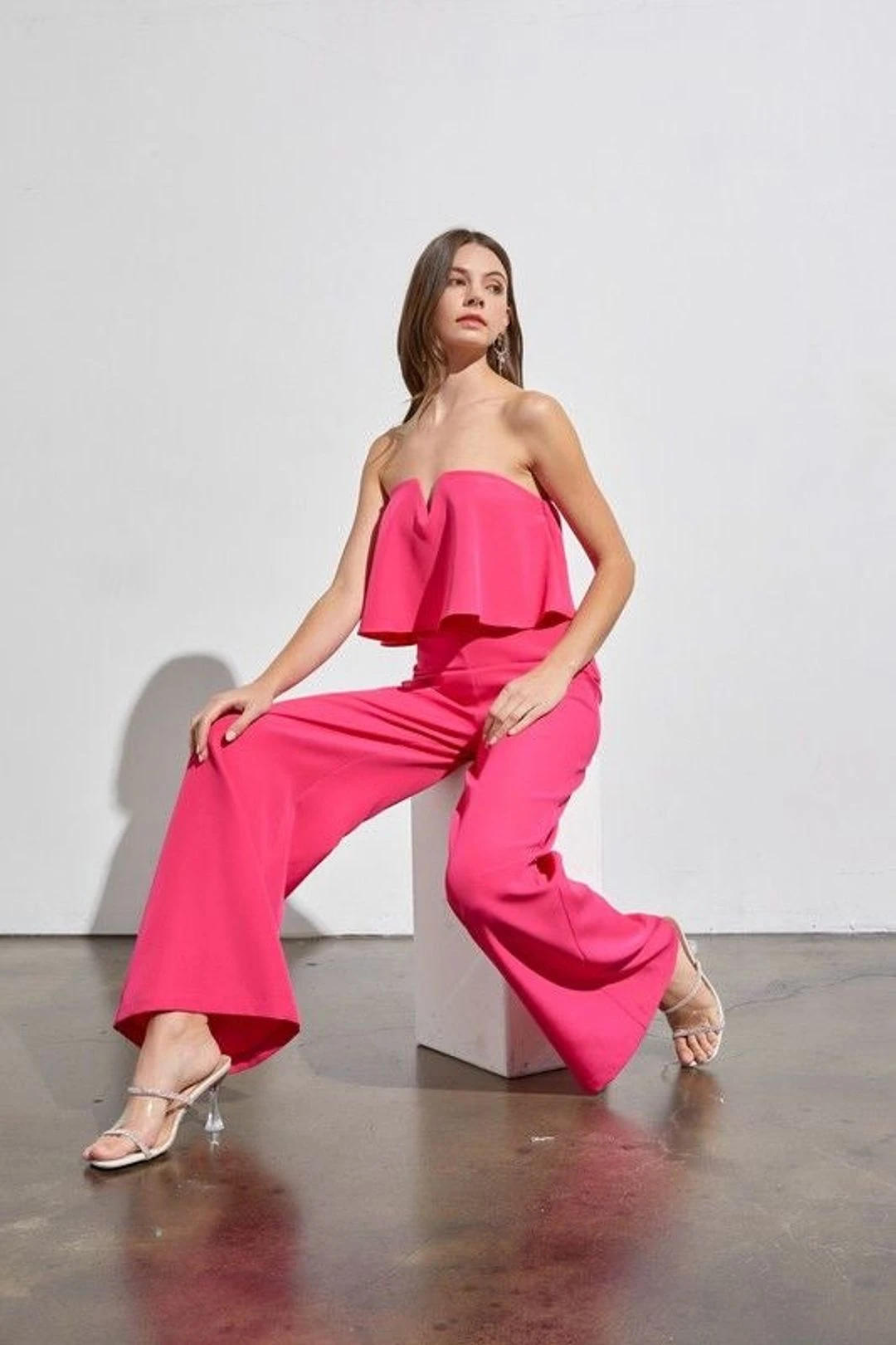 V-Cut Strapless Jumpsuit 7 V-Cut Strapless Jumpsuit - Image 5