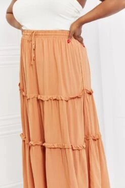 Summer Days Ruffled Skirt In Butter Orange -Layer Outfit 41403895513364 6