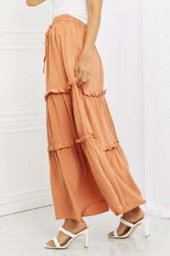 Summer Days Ruffled Skirt In Butter Orange -Layer Outfit 41403895611668 3