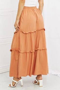Summer Days Ruffled Skirt In Butter Orange -Layer Outfit 41403895644436 4