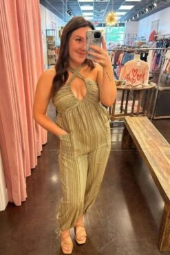 Khaki Multi Jumpsuit