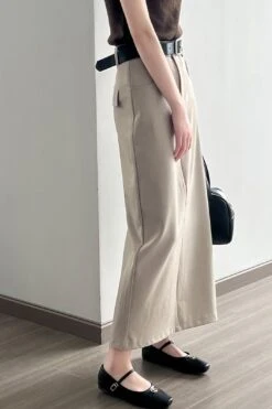 [Korean Style] Minimalistic High Waist Pocket Cargo Skirt W/ Belt -Layer Outfit 41565533339954 8