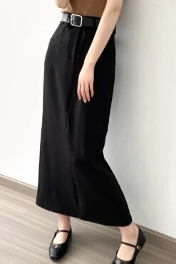 [Korean Style] Minimalistic High Waist Pocket Cargo Skirt W/ Belt -Layer Outfit 41565534814514 14