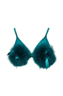 Bettie Page Powder Puff Triangle Bra Teal XS-3XL -Layer Outfit 41584965845144 4