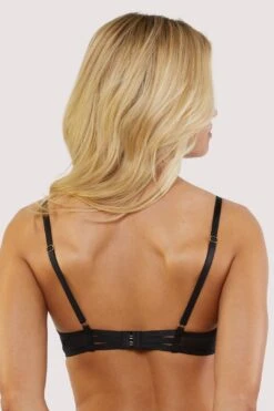 Playful Promises Mayla Black Floral Embroidered Plunge Bra 32-38 A-F -Layer Outfit 41603108733080 3