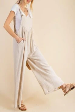 Linen Overall Jumpsuit -Layer Outfit 41646920335671 3