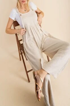 Linen Overall Jumpsuit -Layer Outfit 41646920401207 4