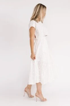 Petal Pop Off White Crop Top & Skirt Set 16 Petal Pop Off White Crop Top & Skirt Set -Layer Outfit 41656076108078 7