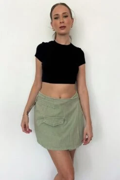 Cargo Wrap Mini Skirt