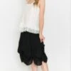 Short Cotton Bubble Skirt In Black -Layer Outfit 42052072145207 1