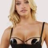 Hustler Sloan Black Open Cup Balconette Bra XS-2XL -Layer Outfit 42557102555288 1
