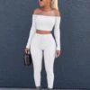 2PC Crop Top Jumpsuit -Layer Outfit 4480450232403 1