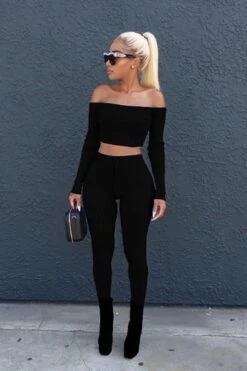 2PC Crop Top Jumpsuit -Layer Outfit 4480450265171 3