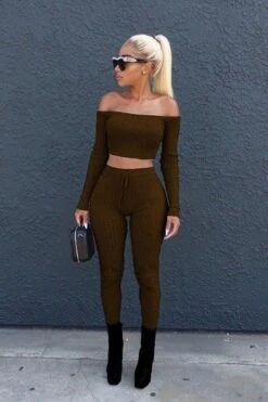 2PC Crop Top Jumpsuit -Layer Outfit 4480450396243 7