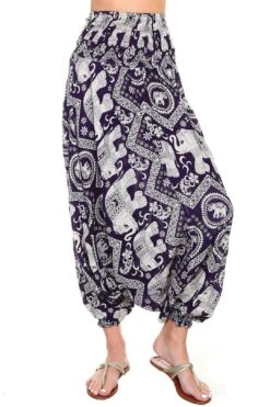 Elephant Print Harem Pants / Jumpsuit -Layer Outfit 4884507492442 5
