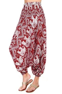 Elephant Print Harem Pants / Jumpsuit -Layer Outfit 4884507557978 2