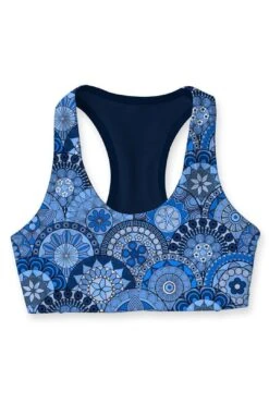 Morocco Stella Printed Seamless Racerback Sport Yoga Bra - Women
