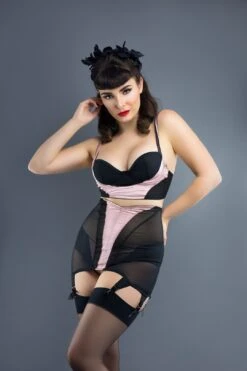 KMD Audrey Silk Longline Bra In Amethyst 32B -Layer Outfit 5868827344938 7