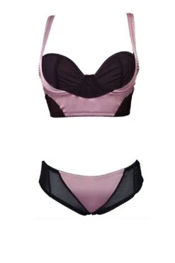 KMD Audrey Silk Longline Bra In Amethyst 32B -Layer Outfit 5868827476010 3