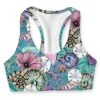 Blue Seashells Stella Adorable Seamless Racerback Sport Yoga Bra - Women -Layer Outfit 6907812642912 1