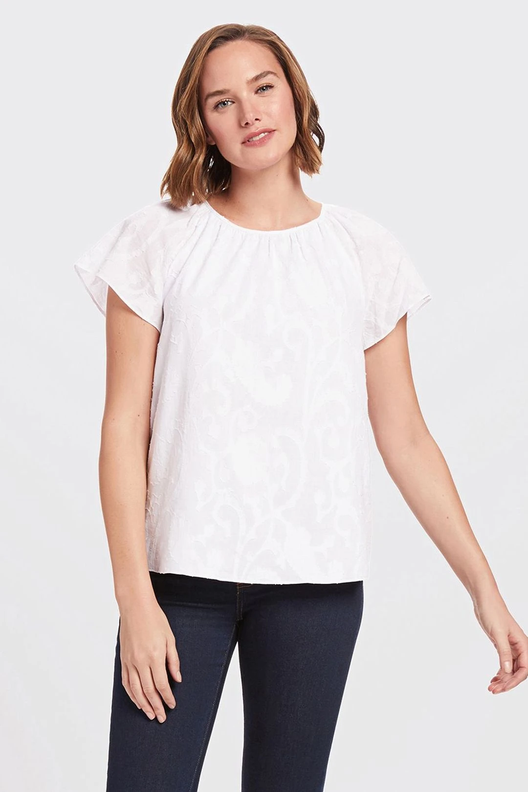Jacquard Gathered Top 3 Jacquard Gathered Top