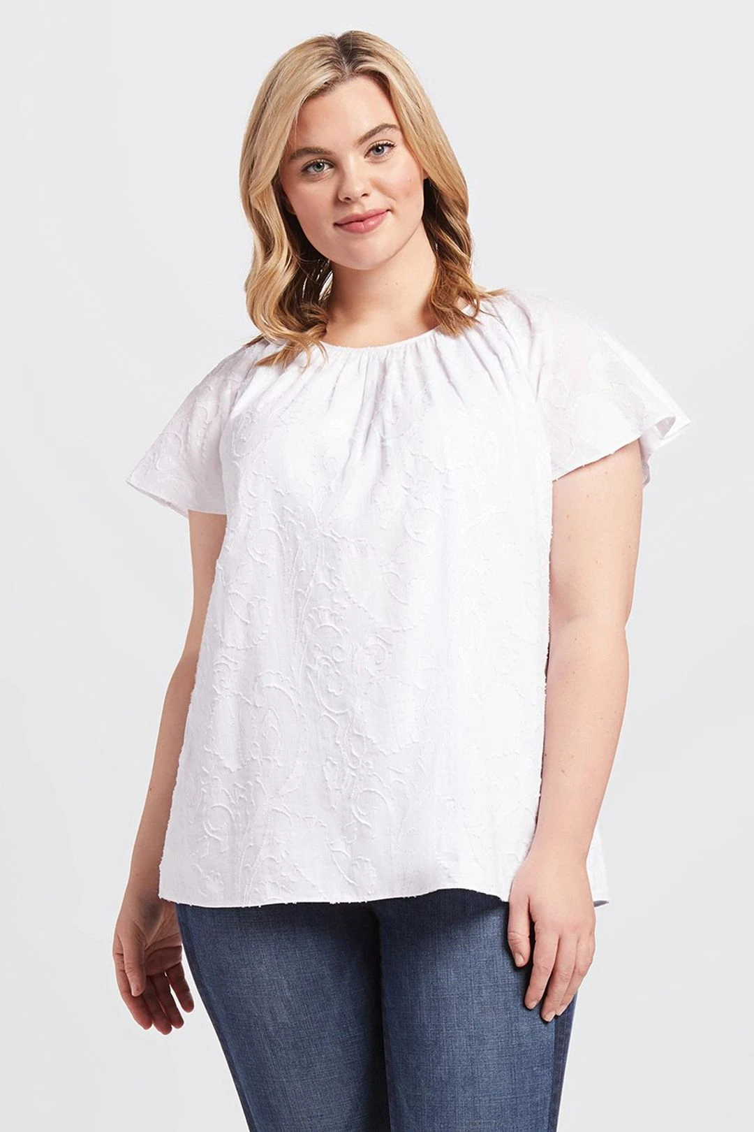 Jacquard Gathered Top 4 Jacquard Gathered Top - Image 2