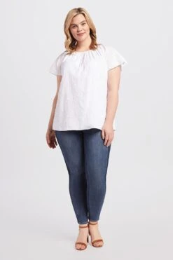 Jacquard Gathered Top 18 Jacquard Gathered Top -Layer Outfit 7195966865521 8