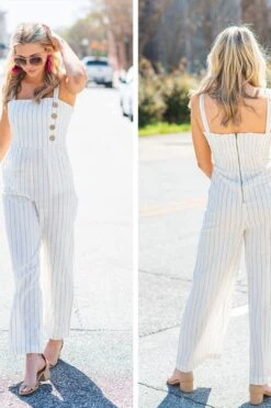 Across The Bay Jumpsuit, White-Black -Layer Outfit 7712460570682 9